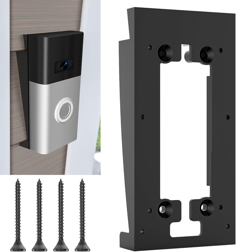 Ohoho Doorbell Siding Mount Vinyl/Vinyl Siding Mount for Ring Doorbell, Ring 2, Ring 3, Ring 3 Plus Video Doorbell - 4" Standard Vinyl - Image 1